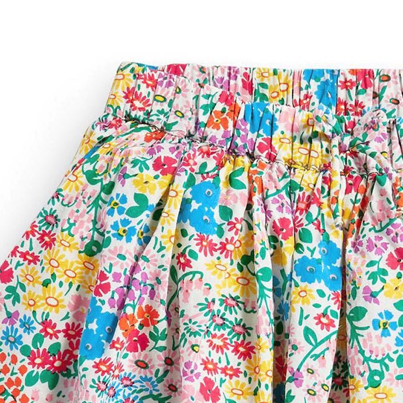 Zomer Baby Meisje Kleding Bloem Print Katoen Mini Lolita School Leuke Bloemen Rokken Voor Kids 2-7 Jaar