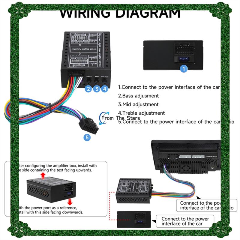 24-uurs levering Auto DSP-versterker DC 12V Hi-Fi Booster Audio Stereo Digitale geluidsprocessors 4X60w voor Android Lossless Upgrade: Default Title