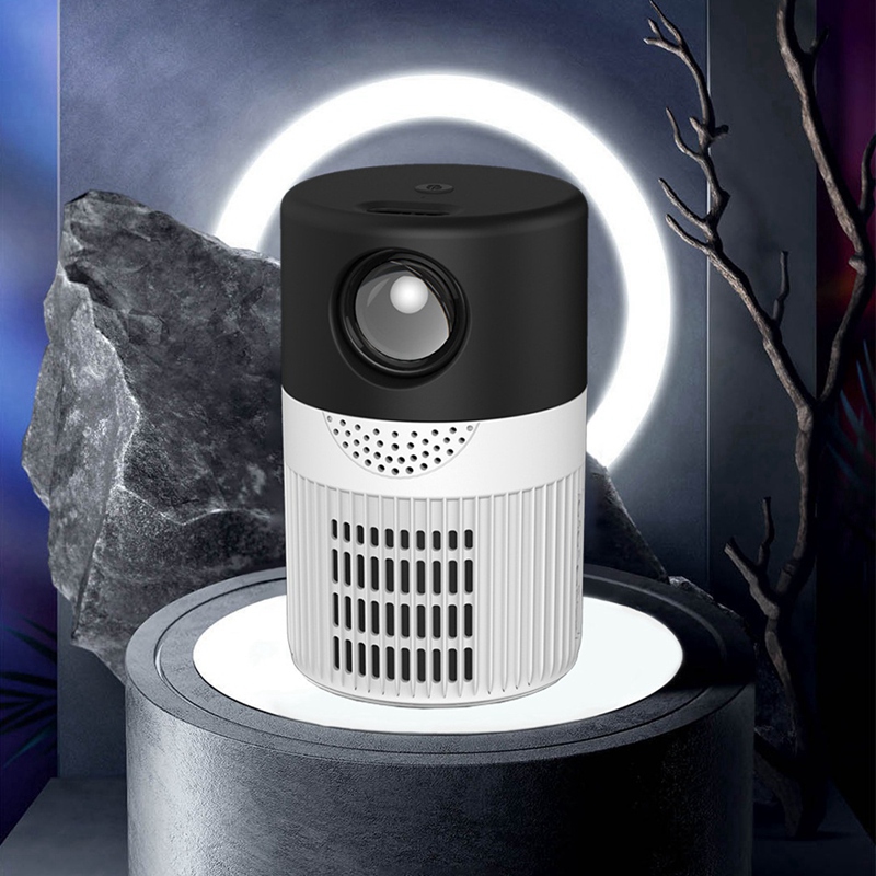 YT400 Led Mobiele Video Projector Home Theater Media Speler Kids Thuis Mini Projector Draagbare (Zwart Wit)