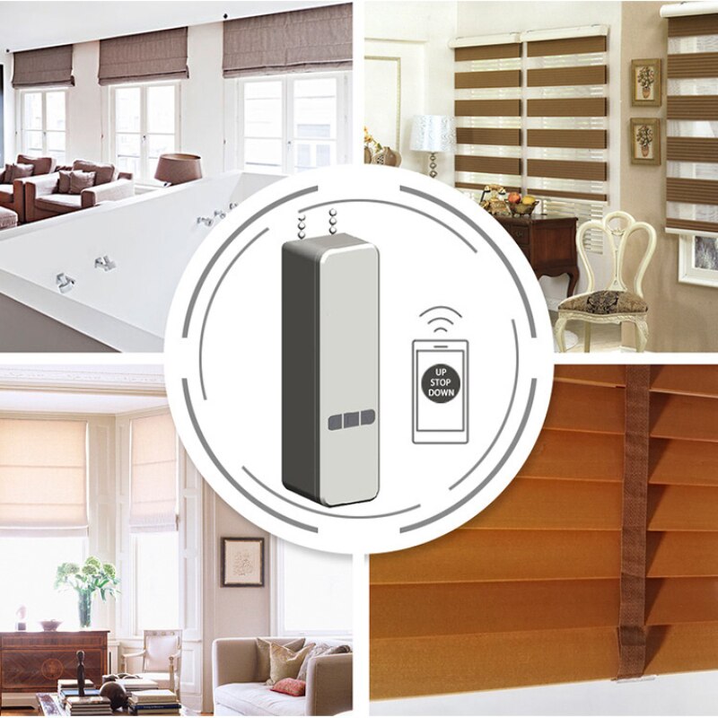 Smart Motorized Chain Roller Blinds Automation Kit Remote Control Control Via Tuya/Alexa/Google/Wifi/Smart Life Shutter Motor