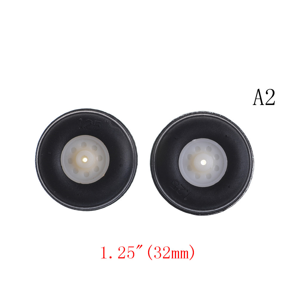 2 teile/los Schwanz Rad Gummi PU Kunststoff Hub 1 "-3,5" Zoll Für RC Flugzeug Ersatzteile: Size 2