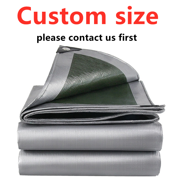 Outdoor waterproof PE tarpaulin 0.32mm awning garden plant shed truck shade sail pet dog roof: Custom Size