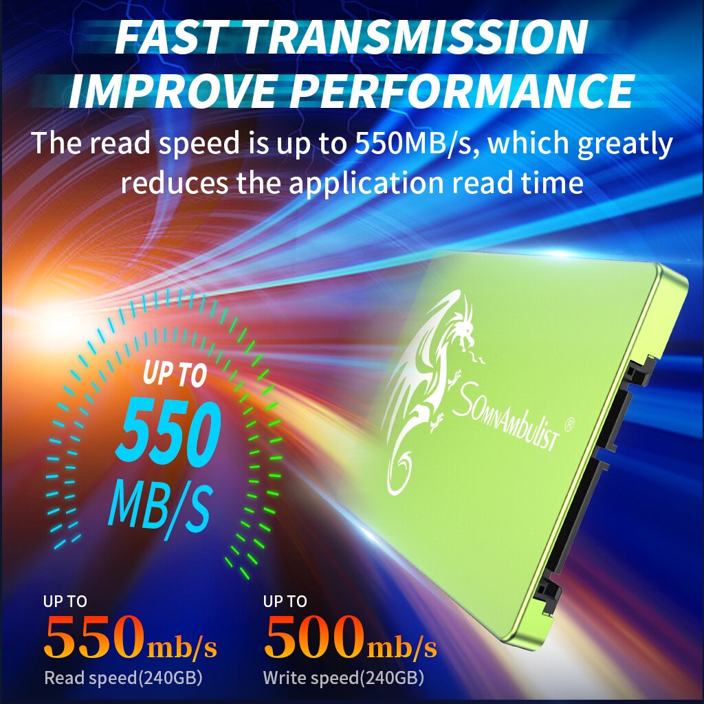Disque dur SSD haute vitesse, capacité de 60 go, 120 go, 240 go, 480 go, 960 go, go, 2 to, pour ordinateurs portables