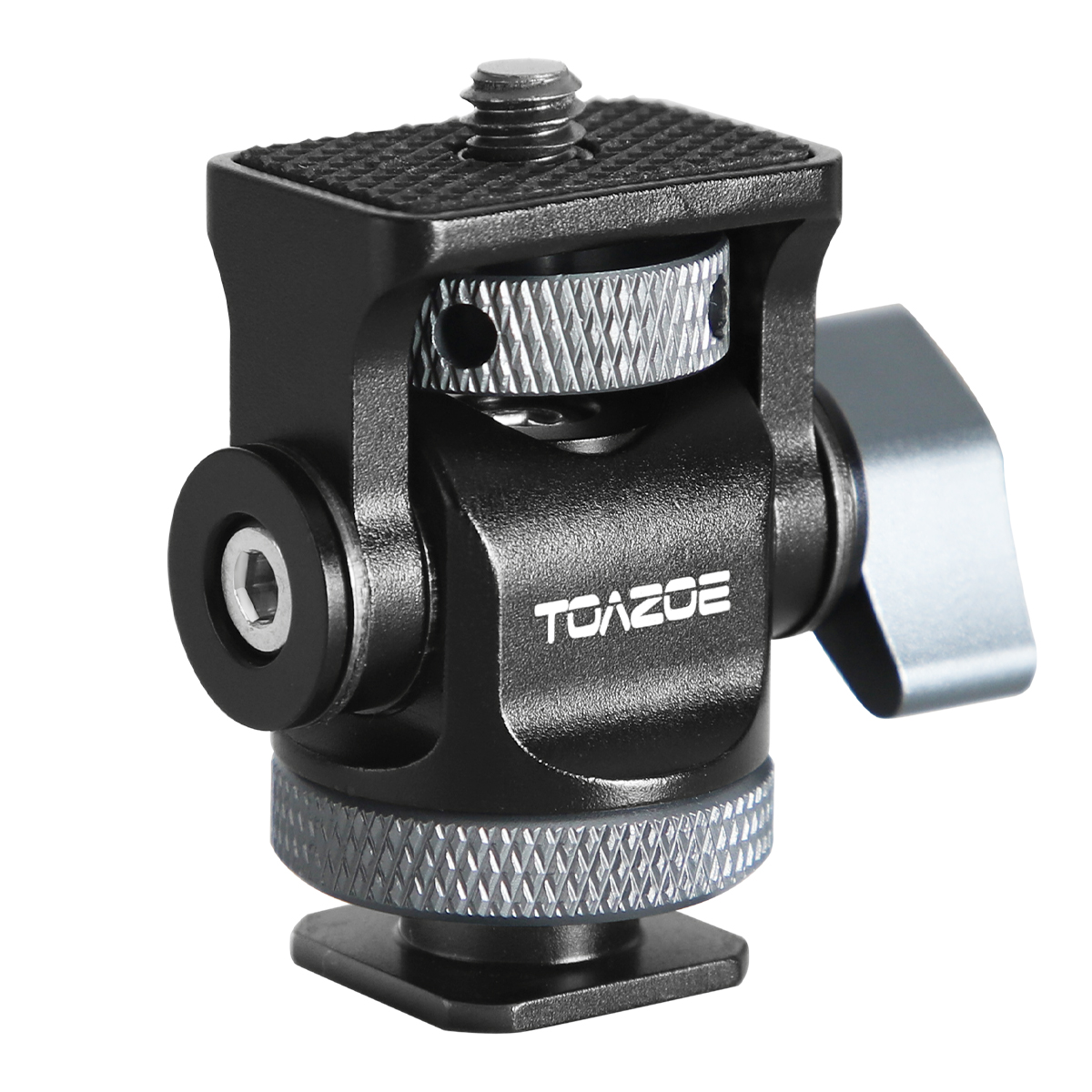 TOAZOE DSLR Camera Clamp Obrotowy i regulowany uchwyt monitora z podstawą Cold Shoe do lampy błyskowej monitora DIY Attachment: Default Title