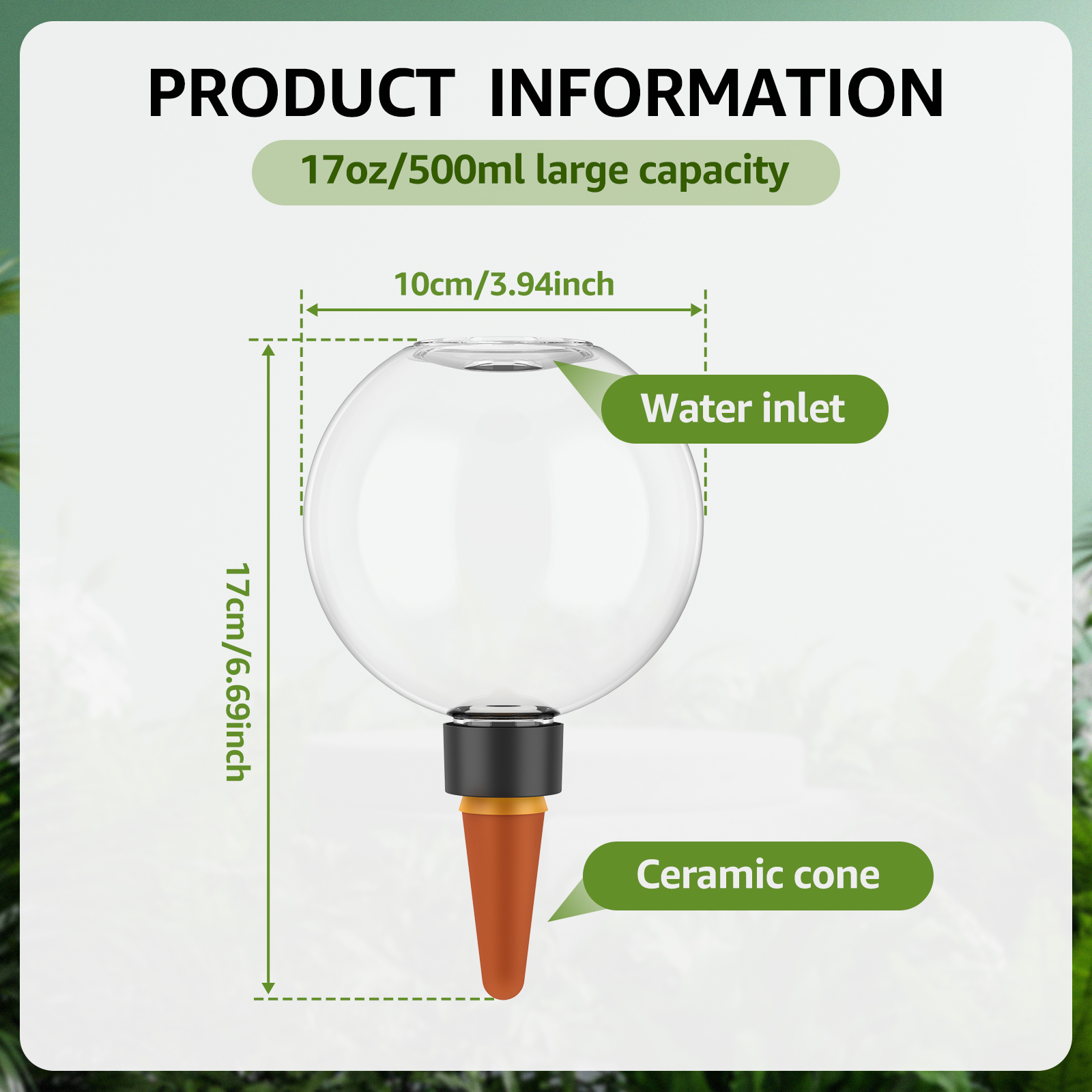 Sistema de riego por goteo automático, 2/4 Uds., 500ML, bombillas de riego automático para plantas de jardín, plantas de flores, dispositivos de bolas de riego