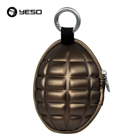 YESO Neue PU Männer Schlüssel Halter Geldbörsen Unisex Oval Kopfhörer Fall Tasche Haushälterin Für Schlüssel Organizer Geldbörse Für auto Schlüssel Tasche: Bronze