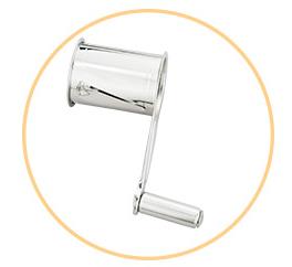 Kitchen artifact Cheese Grater Rotory with Container Stainless Steel Hand-Crank Rotary Shredder: 1