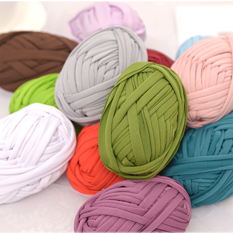 Neemoy100g/ball Colorful Cloth Strip Yarn Hand Knitting Crochet Thread for DIY Handmade Cushion Carpet Line Coarse Yarn