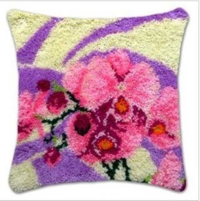 Bloem Klink Haak Smyrna Smyrna Knop Pakket Knoop Kussen Coussin Haak Loquet Klink Haak Kit Knooppakket Tapijt Kussen Heek: W-BZ456-43-43