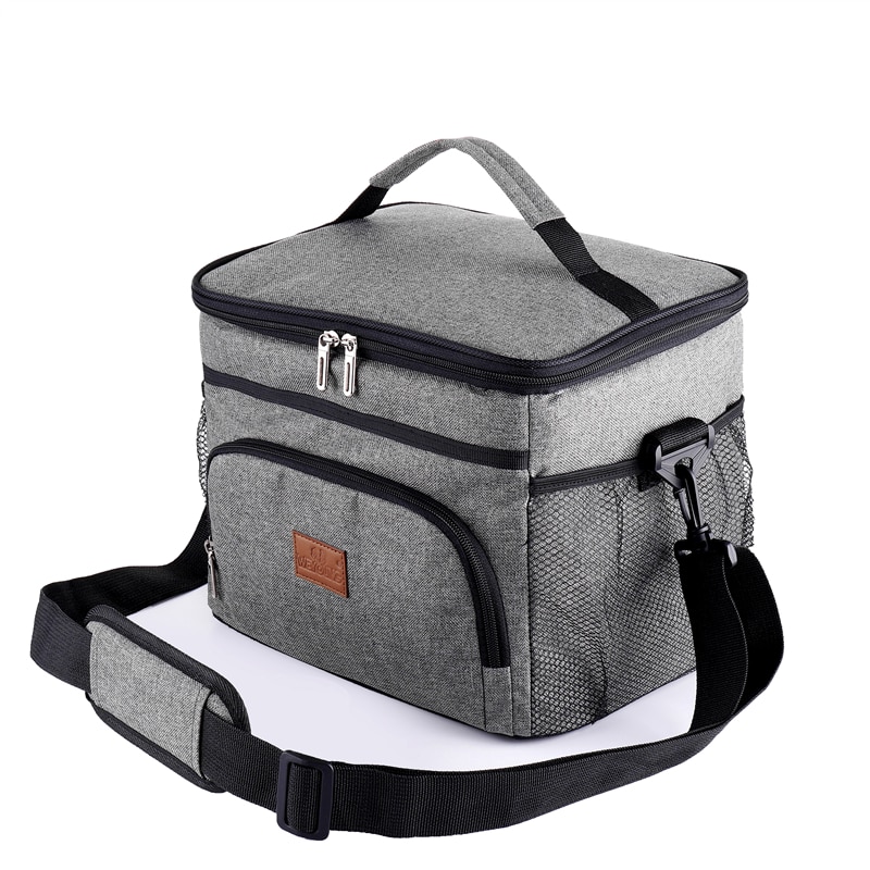 15L Isolierte Thermische Kühler Mittagessen Kasten tasche für arbeit Picknick tasche Auto eis Pack Bolsa termica loncheras para mujer