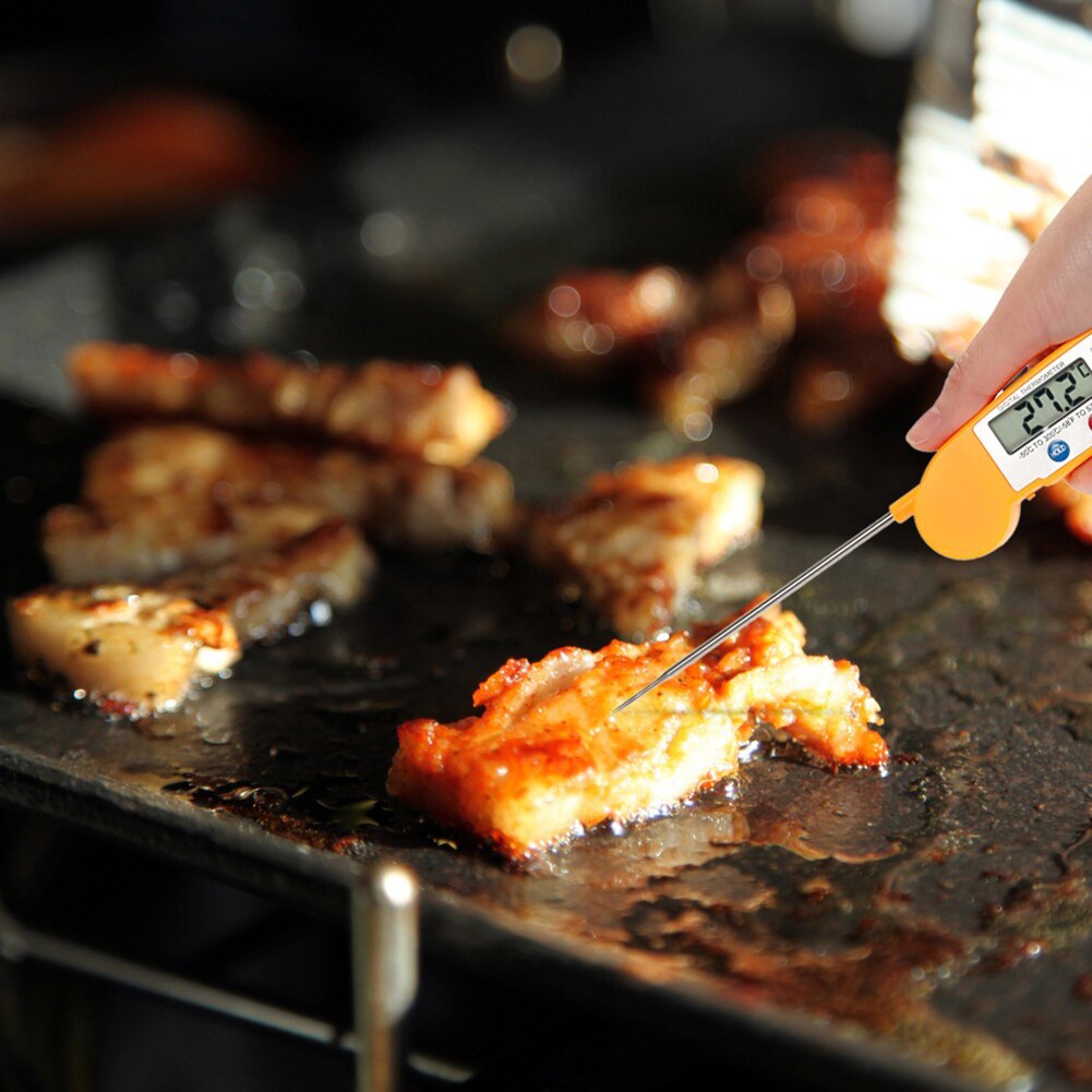 Bbq termometer verktøy folding magnetisk digitalt kjøkken bbq matte kjøtt termometer grille kokeverktøy kjøkken verktøy tilbehør