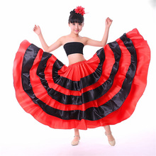 Latin Dance Dress Salsa Tango Dance Dress Skirt Adult Performance Costume Girls Ballroom Flamengo Dress Bullfighting Skirts