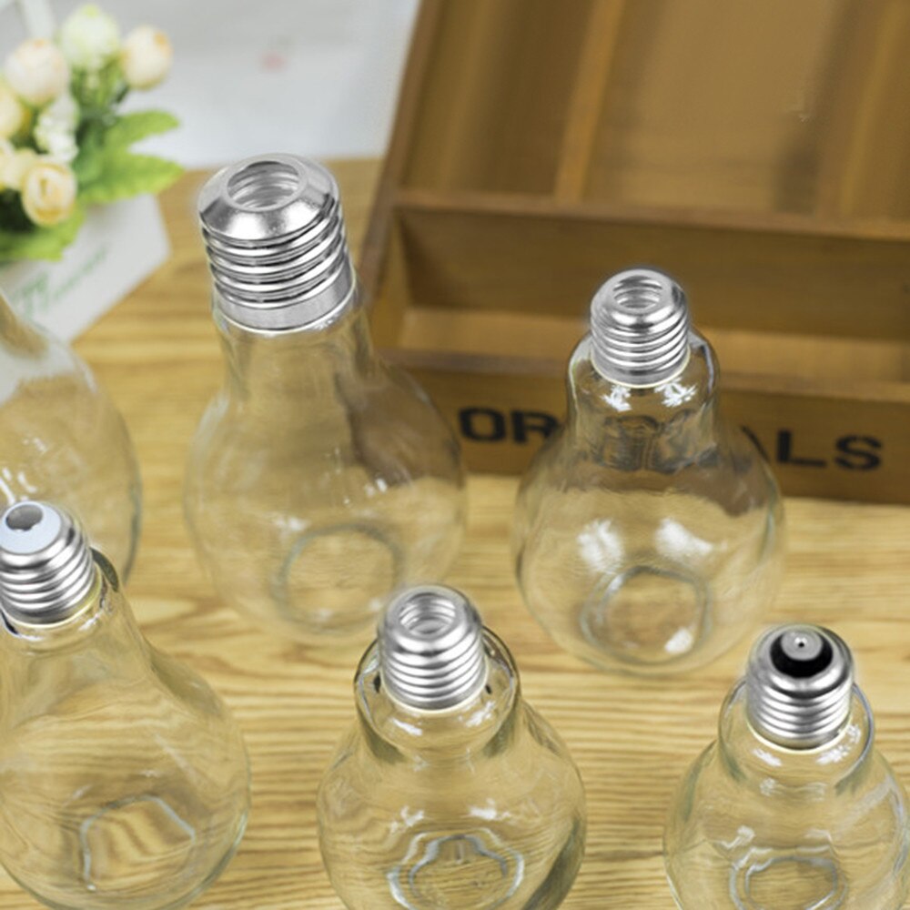 Light Bulb Shaped Glass Bottle Novelty Drinking Glasses Party Favors for Drinks Beers Cocktails