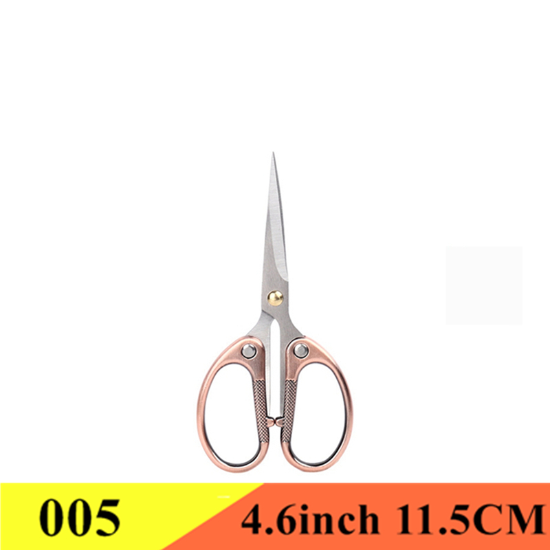 Vintage Scissors Fabric Cutter Tailor&#39;s Scissors Tailor Needlework Sewing Embroidery Office Scissors Stationery DIY Tools Shears: 005 Red Coppe 4.6inc