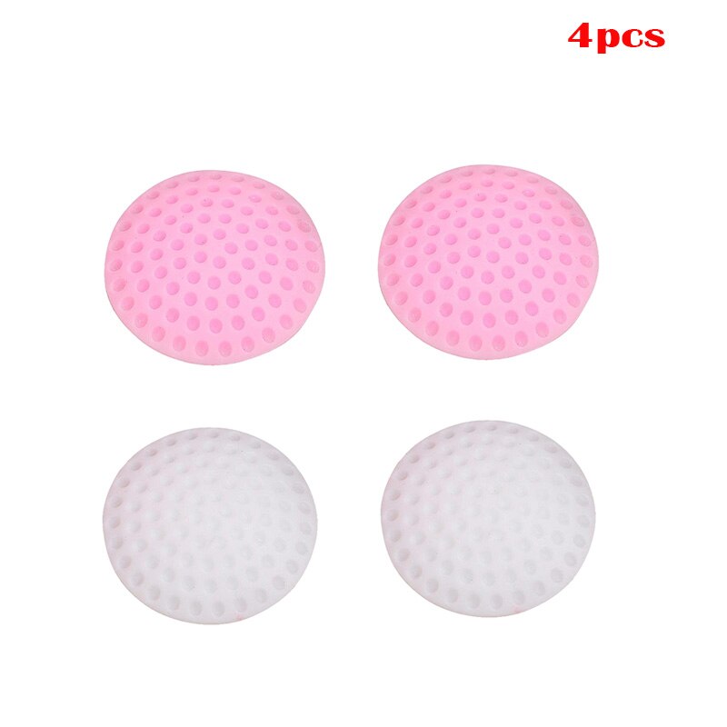 Tope de puerta autoadhesivo para el cuidado del bebé, almohadilla protectora de goma para cerradura de guardabarros, a prueba de golpes, 4 piezas: Pink White 4pcs