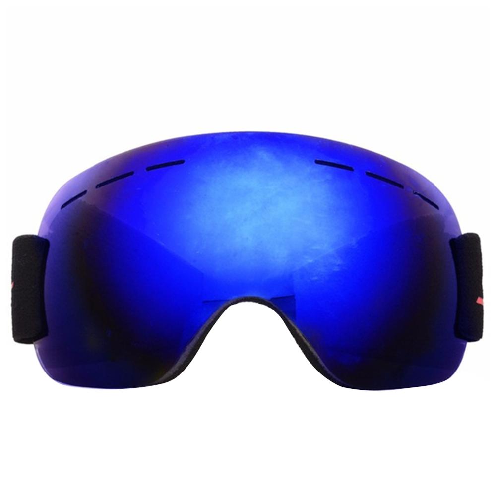 ski goggles double layers anti-fog big ski mask glasses skiing snow men women snowboard goggles: Blue