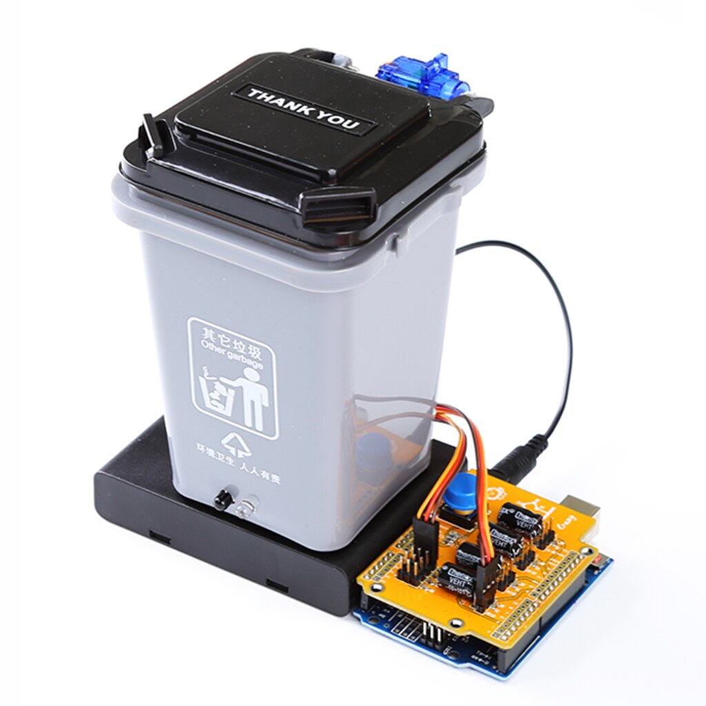 DIY Automatic Trash Can Robot Toy STEM Educational Robot Toy for Teens