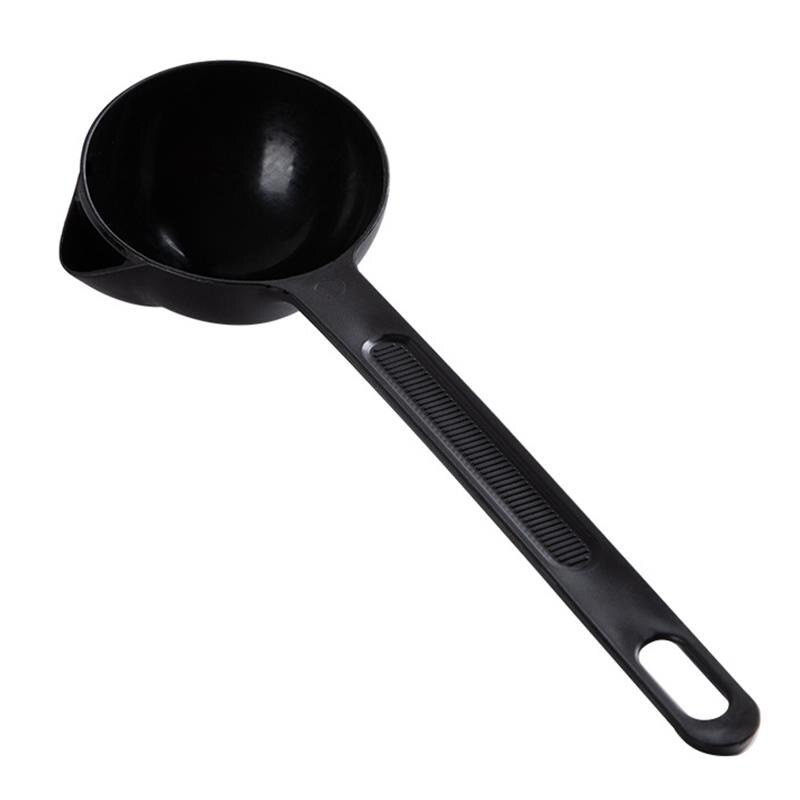 1Pc Effen Kleur Olie Separator Lepel Anti-Brandwonden Plastic Olie Filter Lepel Olie Soep Separator Keuken Gereedschap Accessoires: Black