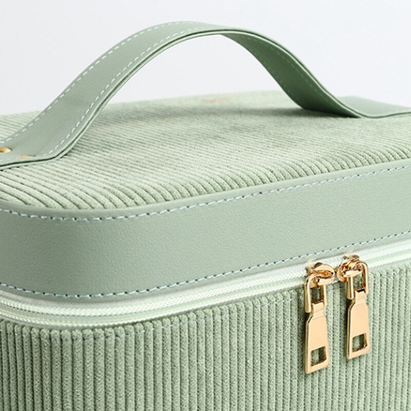 Cosmetic Case Makeup Bag Suitcase Travel Storage Box Large Capacity Wash Bag Double Door Makeup Case