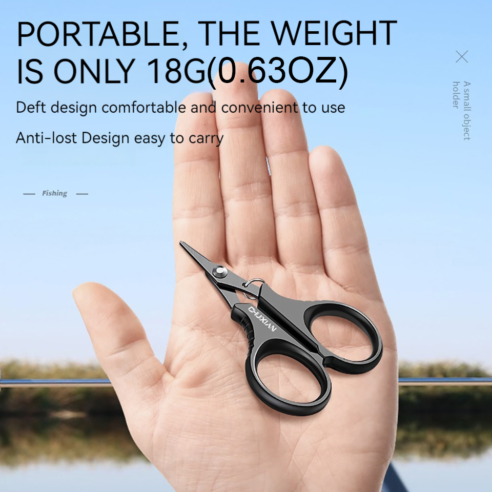 1 st liten fiskesax linskärare skärande fiskebeten fisketång sax med förlorat rep fiskeredskap