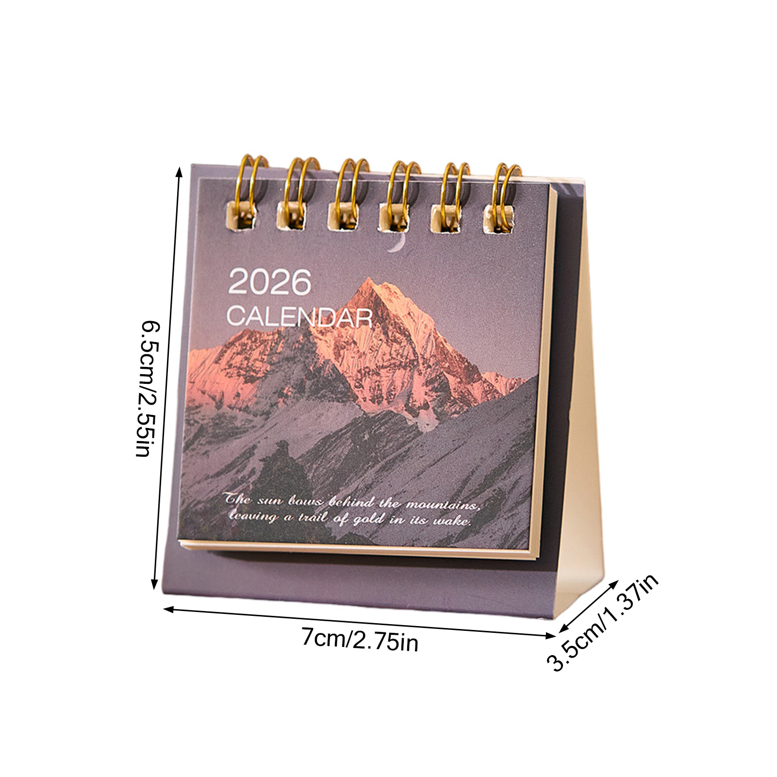 Mini calendario de escritorio 2026, planificador de mesa pequeño y bonito, decoración de escritorio para el hogar y la Oficina, organizador de horario portátil, de Año: Borgoña
