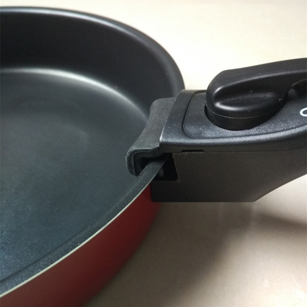 Mango de sartén Universal desmontable, mango de sartén con Clip Woks, reemplazo negro