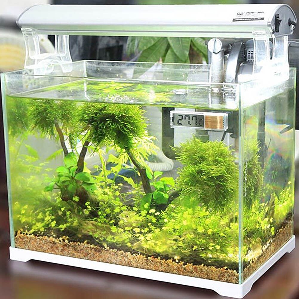 Lcd digital fisketank akvarietermometer mätare 3d digital elektronisk temperaturmätning fisktank termometer