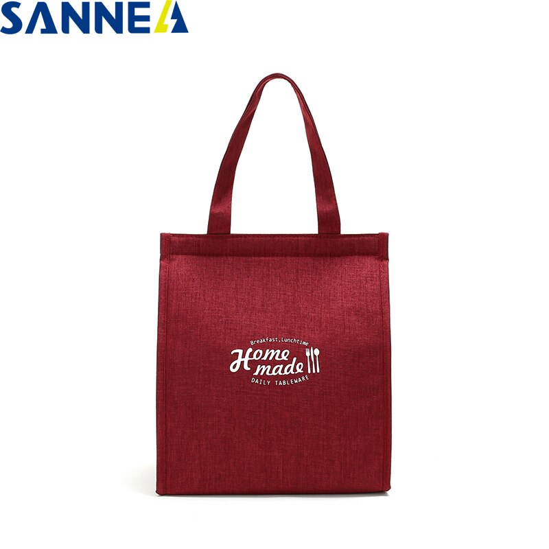 Sanne Stijl 10L Draagbare Aluminiumfolie Isolatie Lunch Tas Waterdichte Thermische Lunch Tas Effen Kleur Taart Ijs Zak Bento doos