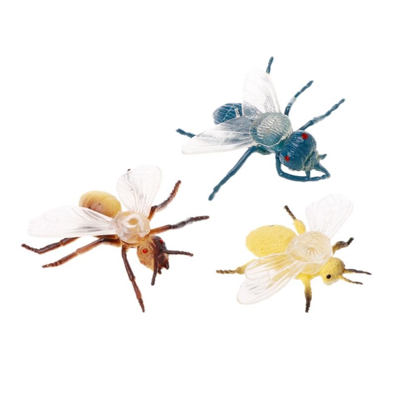 12Pcs Insect Models Plastic Cockroach Joke Gags Plastic Bugs Halloween Gadget Education Toy U50F