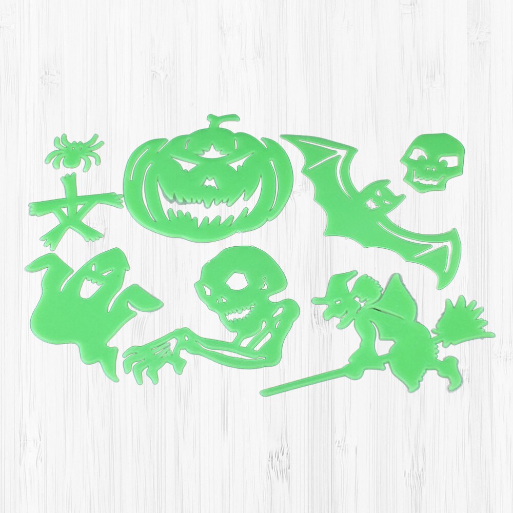 2 Pcs Fluorescent Decals Luminous Wall Stickers Creepy Stickers Door Window Decor for Party Home