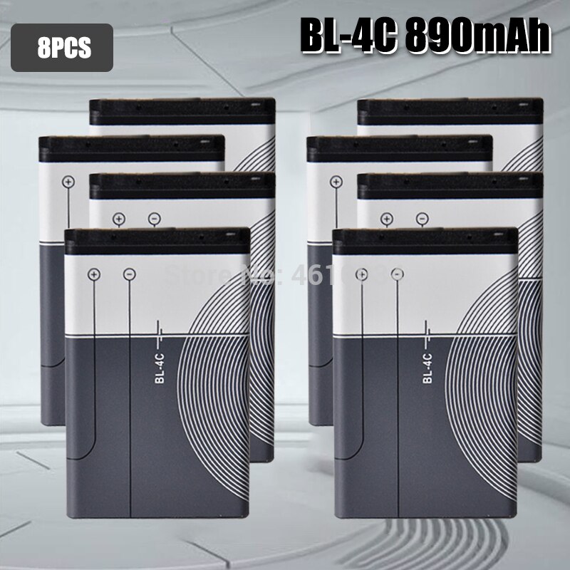 Batterij BL-4C Bl 4C 890Mah Voor Nokia 6300 6100 3500c 7200 X2-00 Bateria Batterij Accumulator: 8pcs