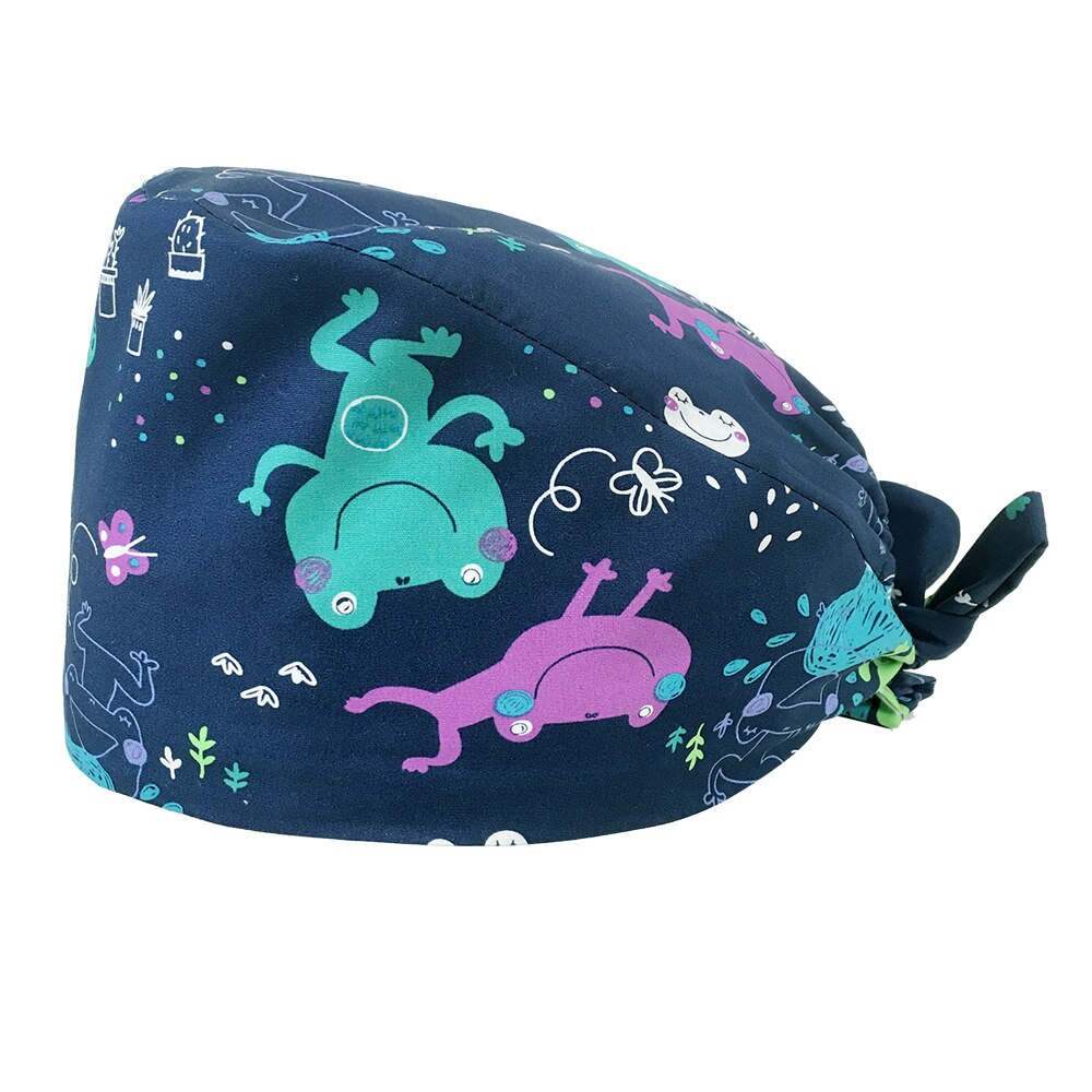 Prijs Unisex Cartoon Tand Afdrukken Scrubs Caps Verstelbare Lab Caps Katoen Vrouwelijke Leuke Scrubs Hoed Huisdier Schoonheid Werk Hoeden: 22155