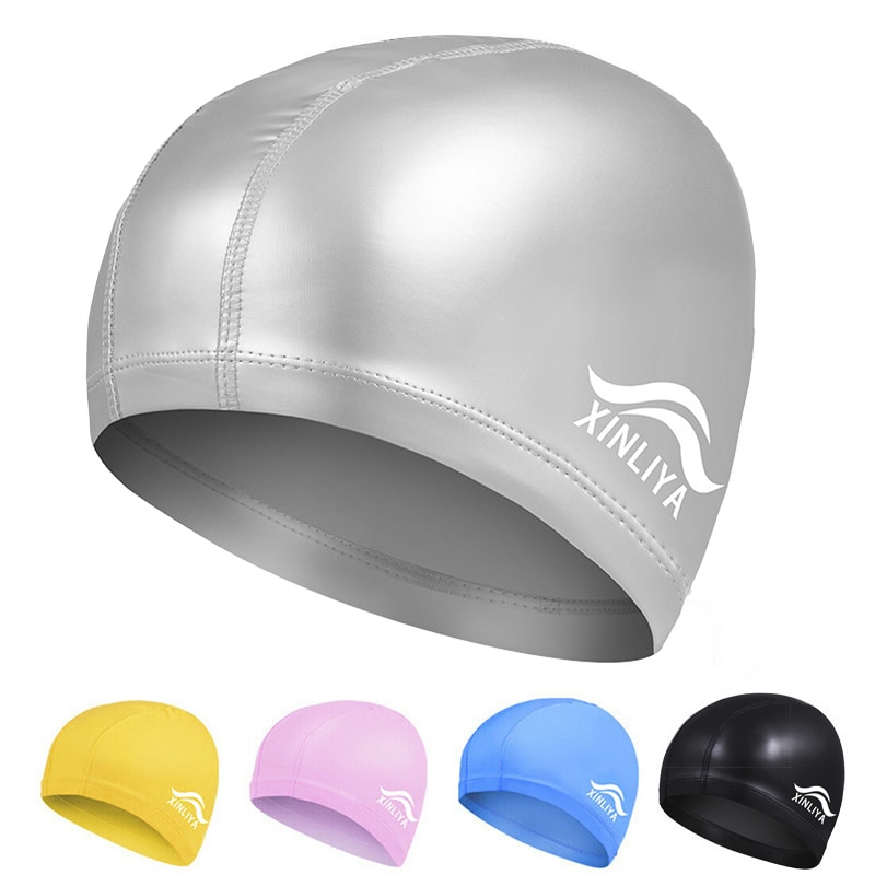 Waterproof Silicone Swim Cap Hat for Men Women Long Hair Ear Protection Swimming Caps