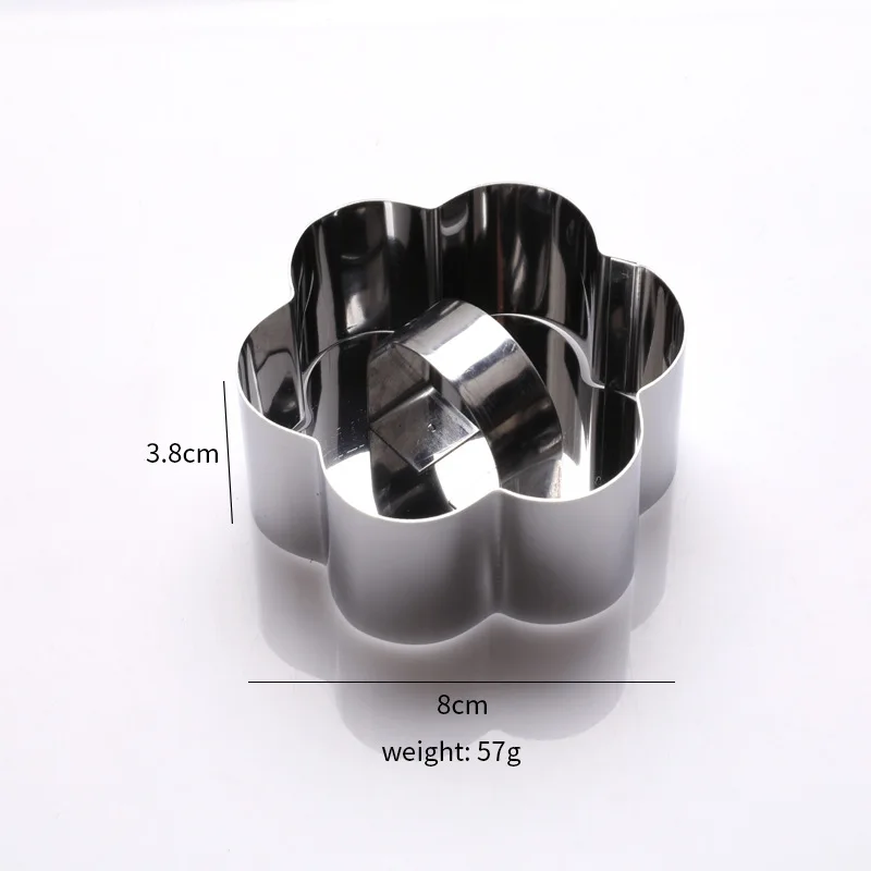 1pcs DIY Tart Rings 8*4cm Dessert Cake Mold Slicer Cutter Stainless Steel Circular with Pusher Kitchecn Pastry Baking Tools: army green
