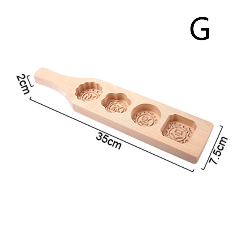 1 Pcs Wood Mooncake Baking Mold Cookies Mold 3D Flower Fondant Mooncake Tools, Mooncake Decorating Kitchen Accessories