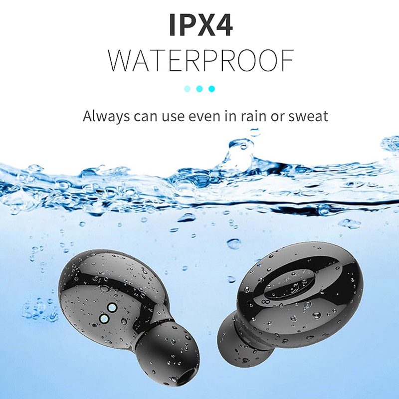 XG-13 TWS Wireless Headphones in-Ear Bluetooth Earphones IPX4 Waterproof Sport Earbuds 3D Stereo Music Earpiece