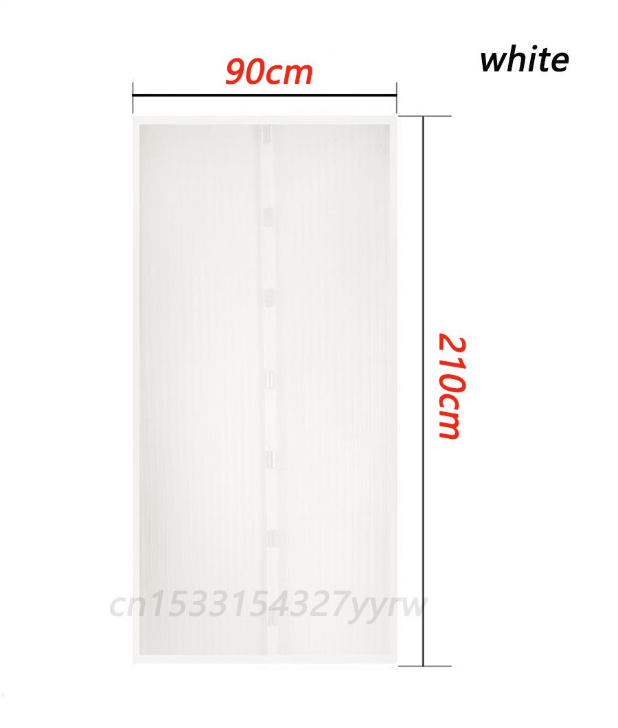 Mosquito Net Curtain Magnets Door Mesh Insect Sandfly Netting with Magnets on The Door Mesh Screen Automatic Closing Door Screen: White 90x210cm