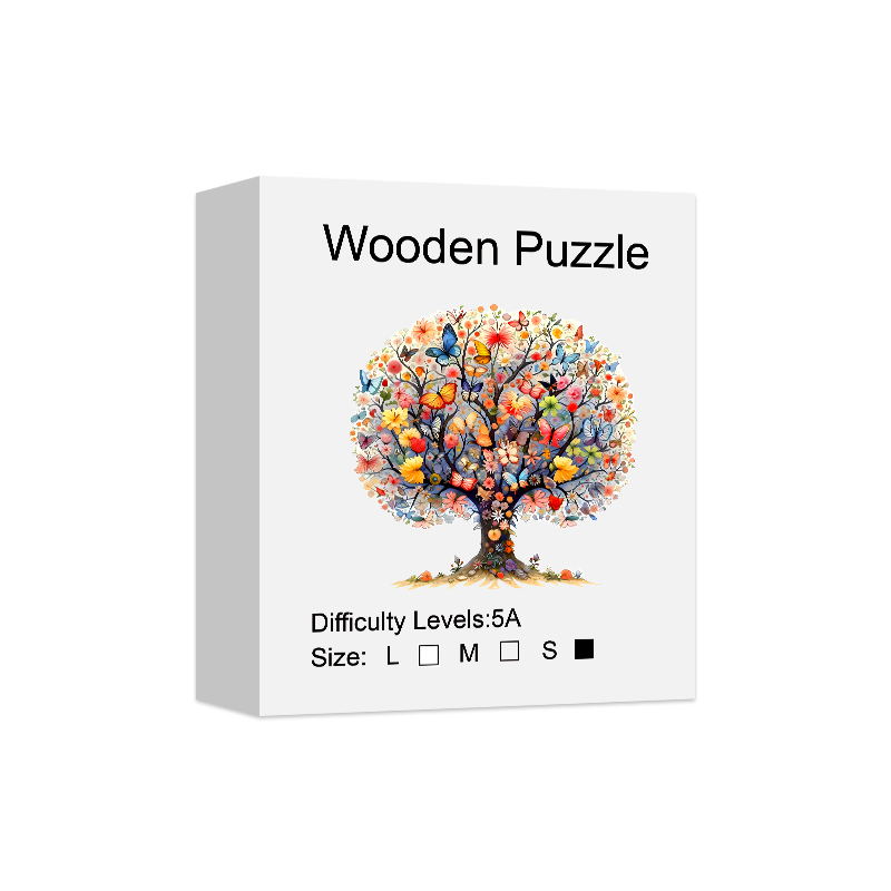Tree of life Wooden Puzzle, Concentration Training For Adults, Hallowee Christma Birthday , Home Decor: Red