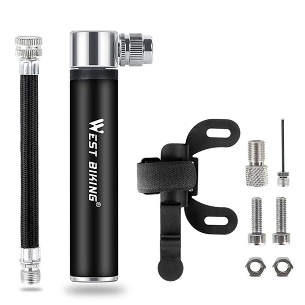 Mini Fahrrad Pumpe Radfahren Hand Luftpumpe für Fahrrad Reifen Inflator Bicicleta für AV/FV MTB Berg Fahrrad Fahrrad pumpe: Schwarz