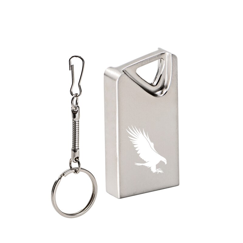 JASTERUSB lecteur Flash 32 64 128 16 GB Mini clé USB 128gb 64gb 32gb 16 gb lecteur de stylo 2.0 clé USB disque sur clé mémoire pour téléphone: 8 GO / Silver eagle logo