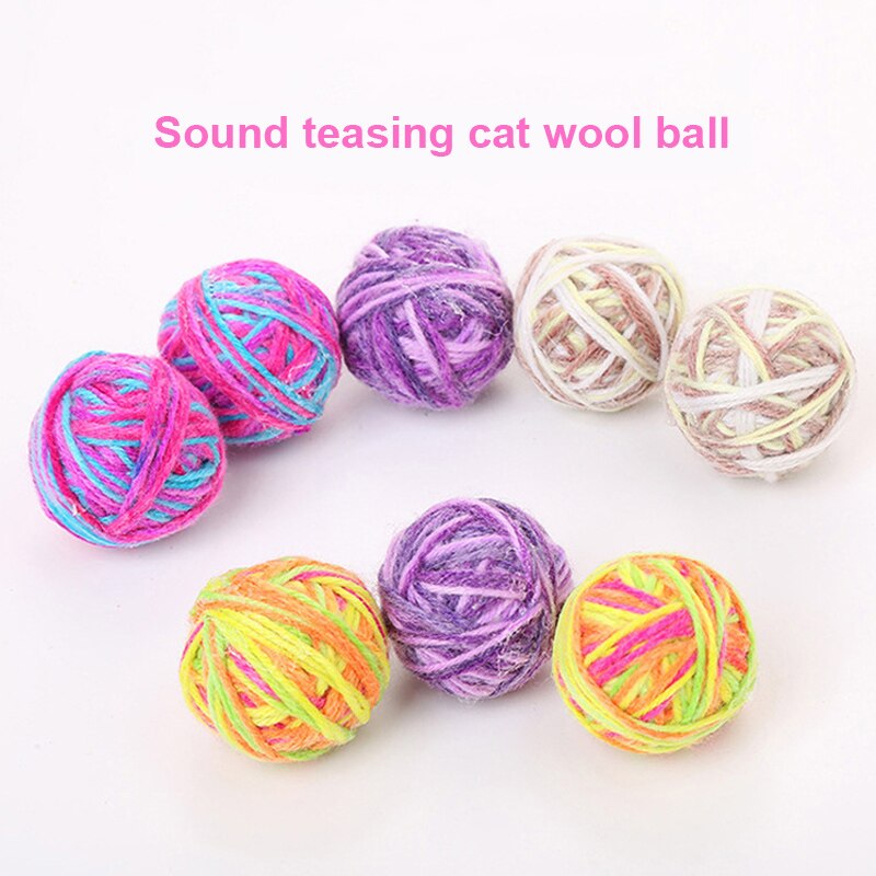 Gato bola de hilo pelota de juguete para gato Gato juguete para hacer ejercicio tejido bola jugar juguete interactivo cero juguete para masticar Gato perro