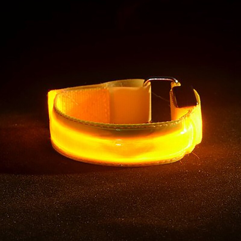 1pcs/set Running LED Light Armband USB Rechargeable Night Safety Sports Accessories For Cycling Joggle3: YELLOW