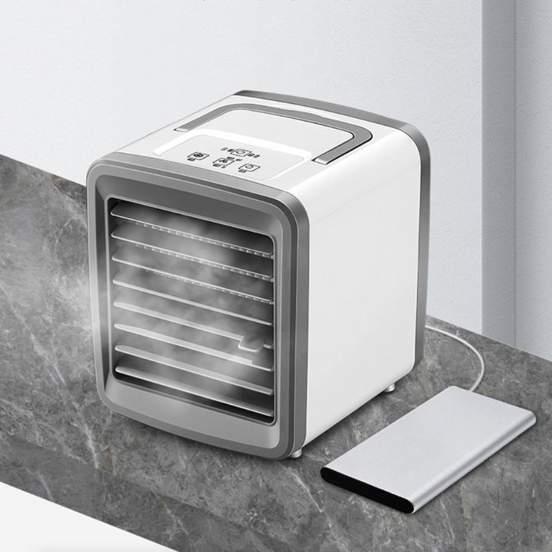 Usb Mini Draagbare Airconditioner Luchtbevochtiger Luchtreiniger 7 Kleuren Licht Koelventilator