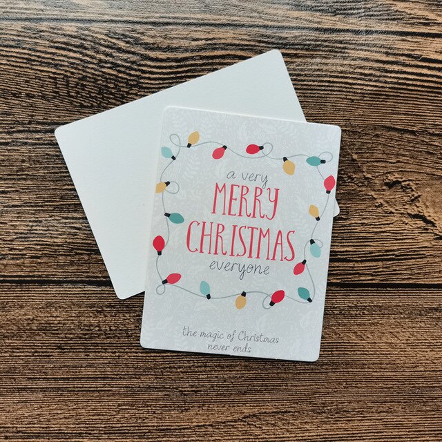 50pc/lot Christmas Snowman Deer Merry Christmas Small Message Card Writable Card 6x8cm decoration card: 5