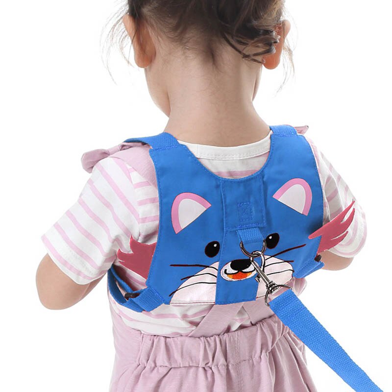 Children Learning Walking Back Traction Adjustable Safety Harness Toddler Walk Belt Keeper 1Pcs Anti Lost Rope Leash Accessories: tiger blue