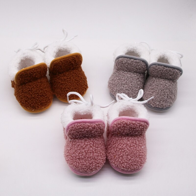 Botas de inverno para bebês, calçados infantis para meninos e meninas, calçados quentes de algodão