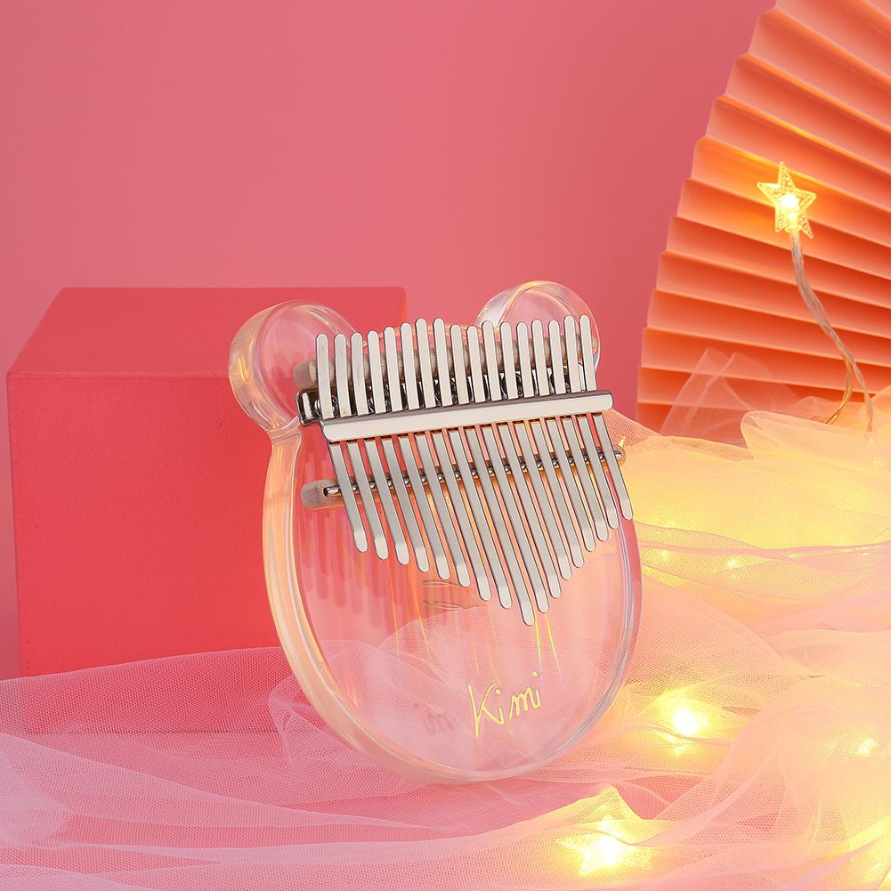 17 key Kalimba Acrylic Thumb Piano 17 Keys Mbira Transparent Keyboard Instrument