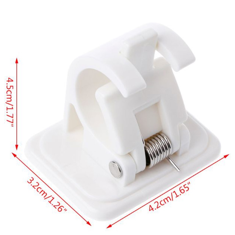 10 PCS Self Adhesive Hooks Rod Bracket Towel Curtain Bracket Drapery Pole Hanging Rod Clip Wall Hooks