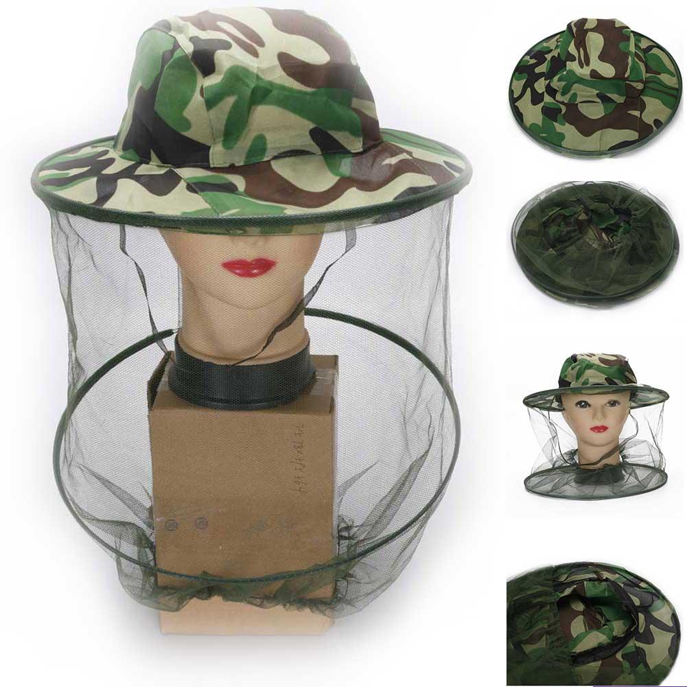 Mosquito bug insekt bi biavl anti-bi jungle hætte hoved ansigtsbeskytter camouflage hat hætte: Default Title