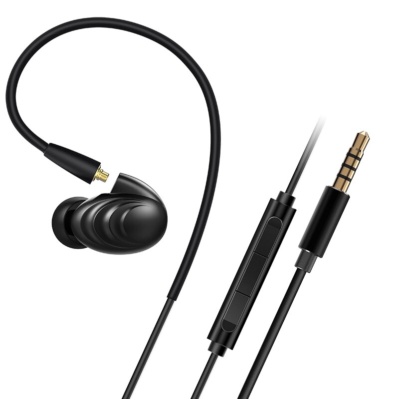 FiiO F9 Triple pilote hybride dynamique HiFi dans l'oreille écouteur est livré en standard avec 2 câbles MMCX détachable 2.5mm câble équilibré